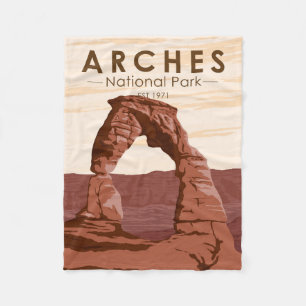 Couverture Polaire Arches Parc National Delicate Arc Vintage