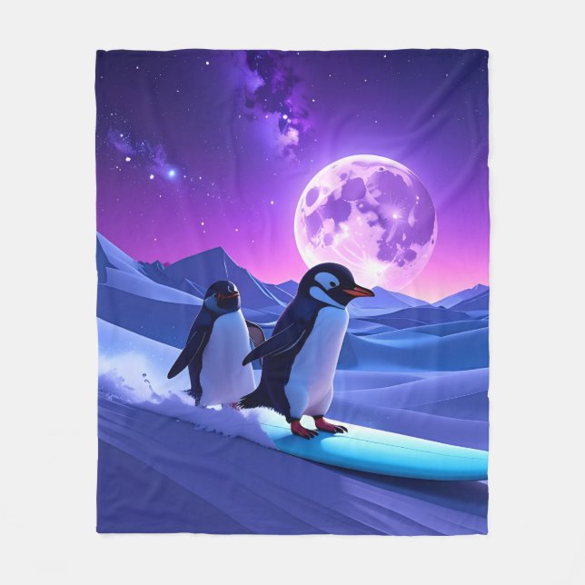Couverture Polaire Arctic Night Penguins (Devant)