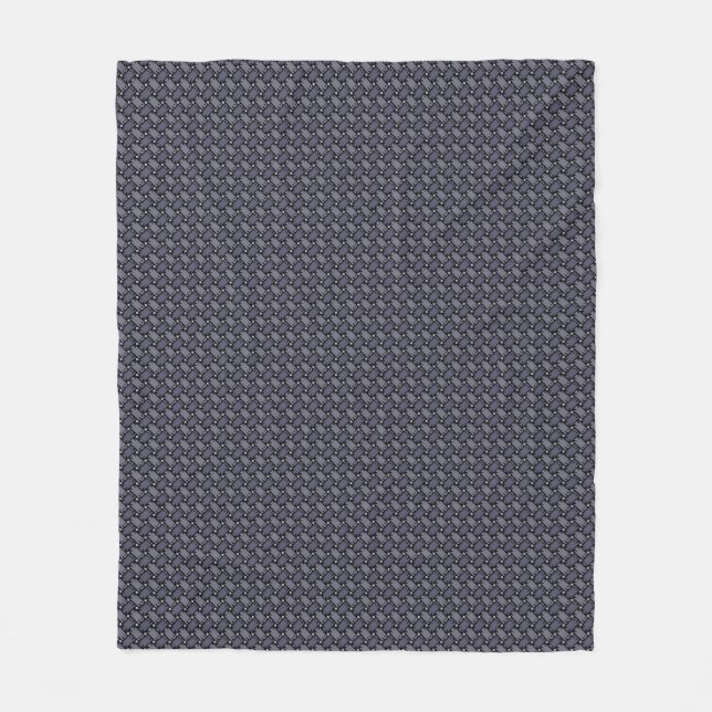 Couverture Polaire Ardoise Motif de Weave Poisson (Devant)