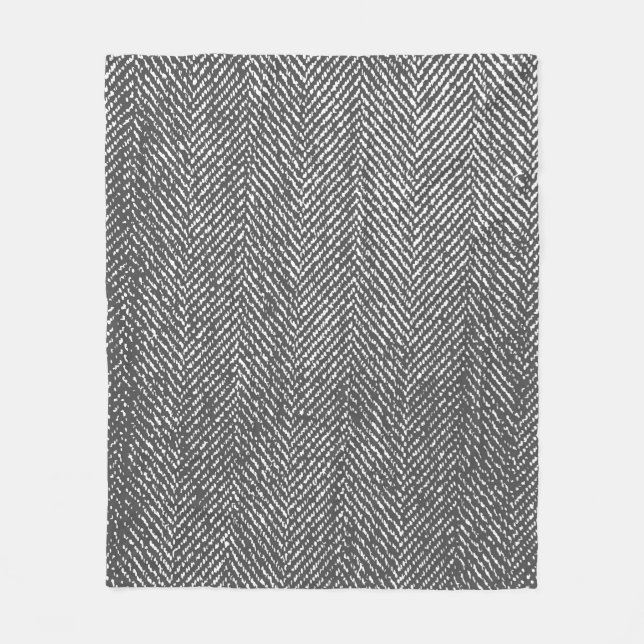 Couverture Polaire Arête de hareng grise neutre moderne (Devant)