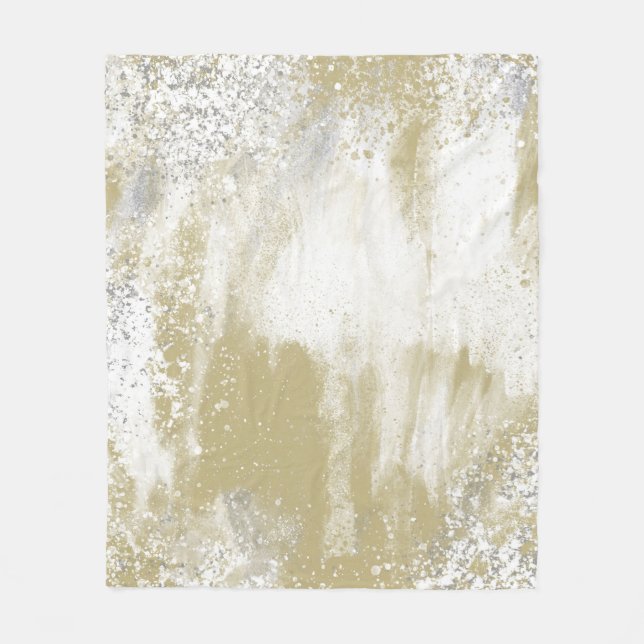 Couverture Polaire Argent et or frissonnés  (Devant)