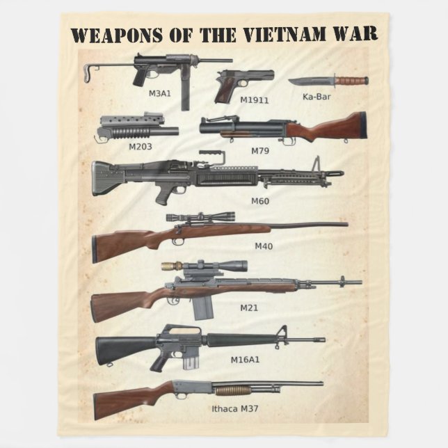 COUVERTURE POLAIRE ARMES DE LA GUERRE DU VIETNAM (Devant)