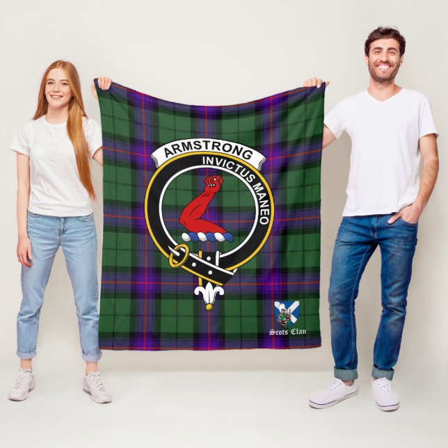 Couverture Polaire Armstrong Moderne Clan Badge Tartan Plaid (En situation)