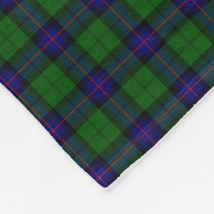 Couverture Polaire Armstrong tartan bleu et vert plaid