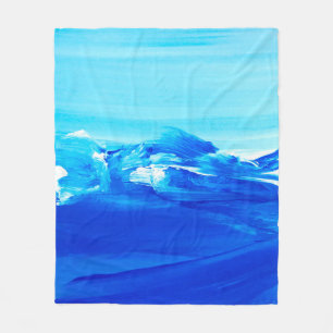 Couverture Polaire arrière - plan Abstrait de peinture d'art bleu. L'