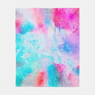 Couverture Polaire Arrière - plan art aquarelle abstraite