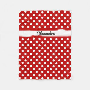 Couverture Polaire Arrière - plan blanc blanc Polka Pointe personnal