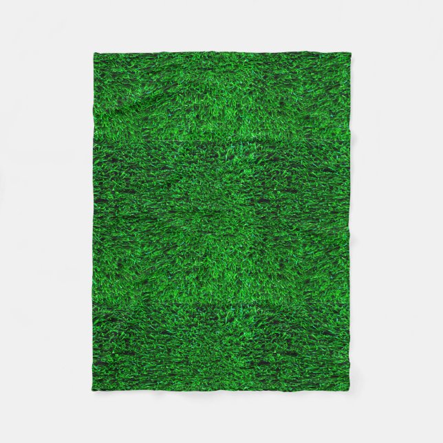 Couverture Polaire Arrière - plan d'herbe verte (Devant)