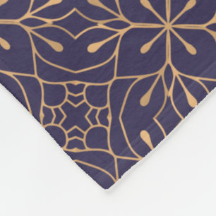 Couverture Polaire Arrière - plan Ornemental De Luxe En Couleur Or