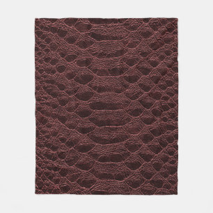 Couverture Polaire arrière - plan - texture en cuir de reptile brun -
