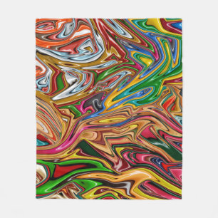 Couverture Polaire Art abstrait coloré