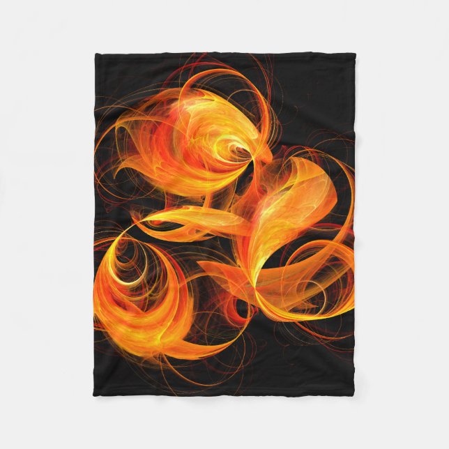 Couverture Polaire Art Abstrait Fireball (Devant)