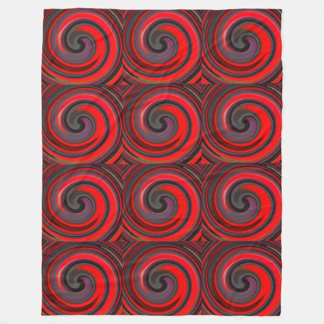 Couverture Polaire Art Abstrait moderne Swirl #5 (Devant)