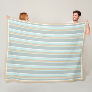 Couverture Polaire Art Blanc Tan Gris Vert De La Mer Unique