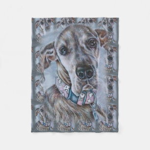 Couverture Polaire Art de chien de dessin de chien de great dane