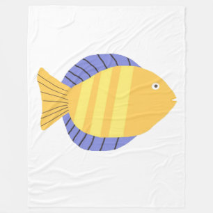 Couverture Polaire art de la peinture de poissons