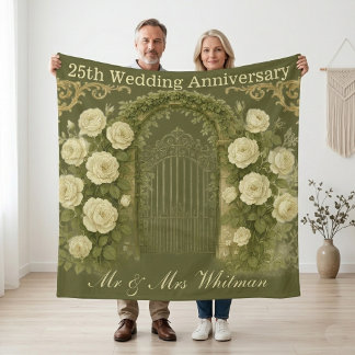 Couverture Polaire Art de la porte de jardin victorienne pour 25e ann