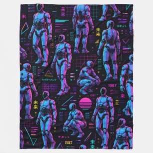 Couverture Polaire Art de robot humanoïde futuriste Android de scie