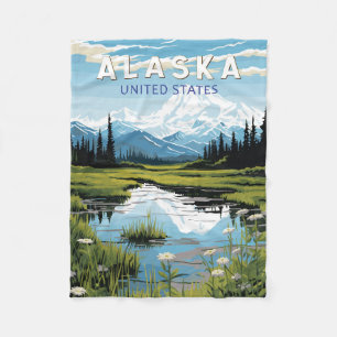 Couverture Polaire Art de voyage vintage en Alaska