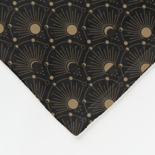 Couverture Polaire Art déco céleste Lune et étoiles Vintages des anné