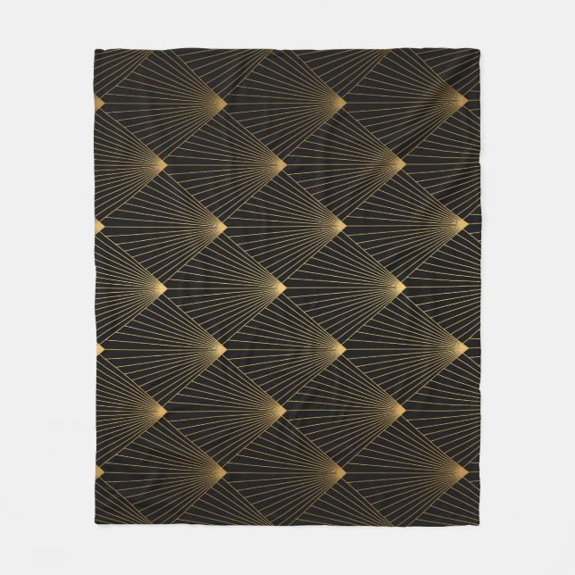 Couverture Polaire Art Déco : L'élégance de l'or noir. (Devant)