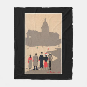 Couverture Polaire Art déco SceneParis, France de Le Pantheon