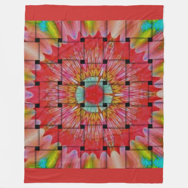 Couverture Polaire Art inspiré par l'Afrique Imprimé- Design géométri (Devant)