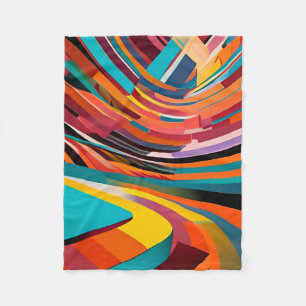 Couverture Polaire Art moderne brillant Gras coloré Abstrait Motif