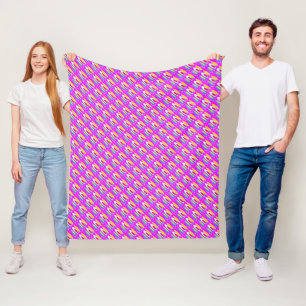Couverture Polaire Art motif ovale dans des couleurs mélangées modern
