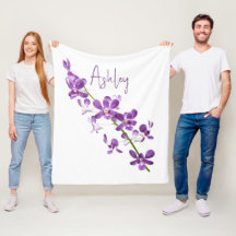 Art personnalisé dendrobium orchidée violette