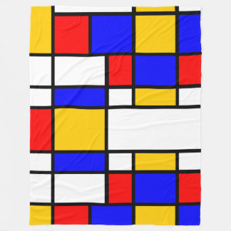 Couverture Polaire Art style Mondrian