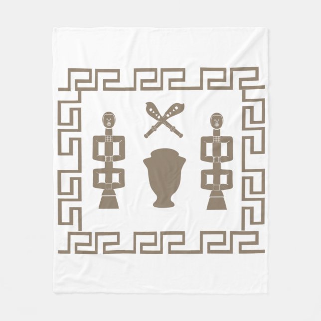 Couverture Polaire art tribal africain Abstrait (Devant)