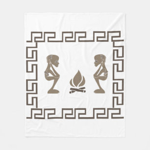 Couverture Polaire art tribal africain Abstrait