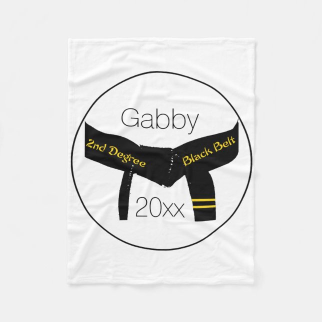 Couverture Polaire Arts martiaux 2e degré Ceinture noire (Devant)