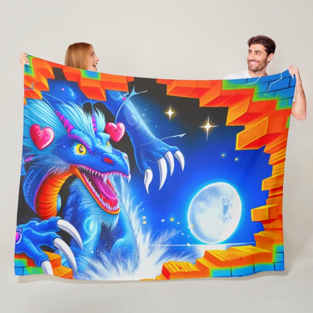 Couverture Polaire Artsy Dragon (En situation)