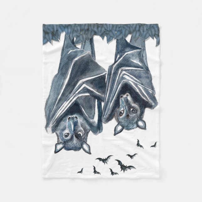 Couverture Polaire Artwork de chauve-souris à fruits (Devant)