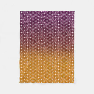 Couverture Polaire Asanoha japonais traditionnel Imprimer Bourgogne e
