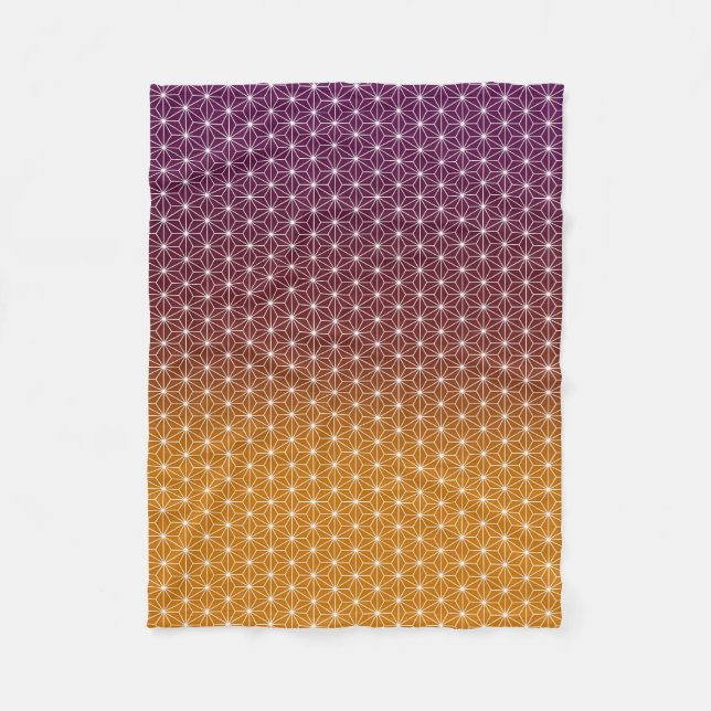 Couverture Polaire Asanoha japonais traditionnel Imprimer Bourgogne e (Devant)