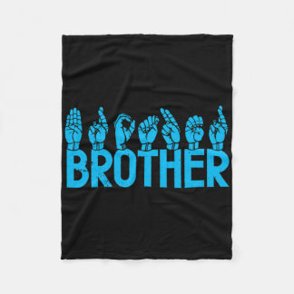 Couverture Polaire Asl Brother American Sign Language Sensibilisation