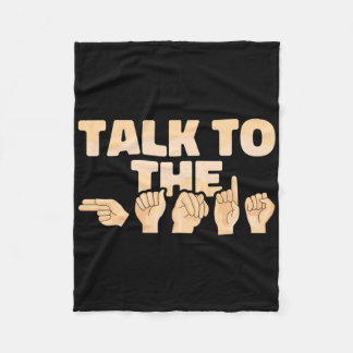 Couverture Polaire Asl Talk To The Hands American Sign Language 