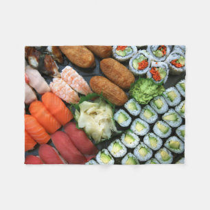Couverture Polaire Assortiment de favoris de sushi japonais