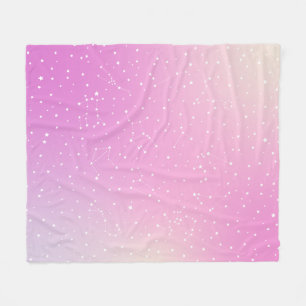 Couverture Polaire Astrologie Rose Graident Aura Étoiles Constellatio