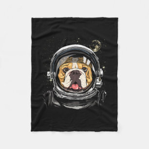 Couverture Polaire Astronaute Américain de l'espace Bulldog Galaxy As