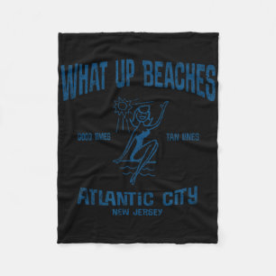 Couverture Polaire Atlantic City Nj Funny Plages Vintages Teaches