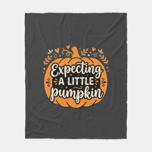 Couverture Polaire Attendant un Petit Citrouille Halloween Grossesse