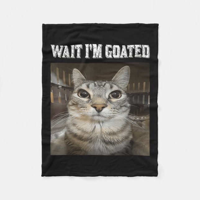 Couverture Polaire Attends, Je Suis Chat Humour Mème (Devant)