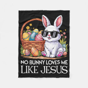 Couverture Polaire Aucun Lapin Ne M'Aime Comme Jésus Fête Religieuse