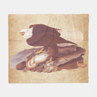 Couverture Polaire Audubon Classic Bald Eagle avec poisson frais