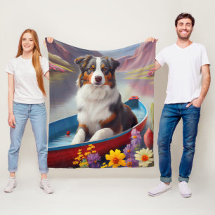 Couverture Polaire Australian Shepherd on Paddle : Une aventure Pitto