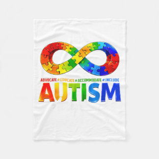Couverture Polaire Autism Awareness Acceptance Infinity Symbol for